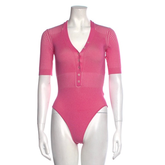 Jacquemus Pink Short Sleeve Bodysuit US2, FR34 - Picture 1 of 3